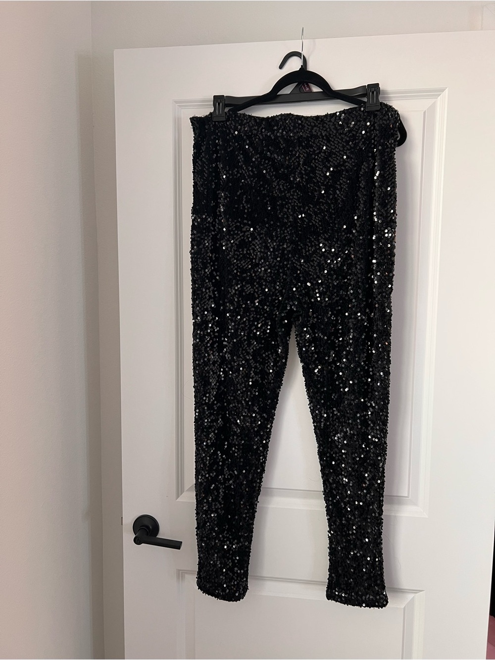 Forever 21 Black Sequin Skinny Pants